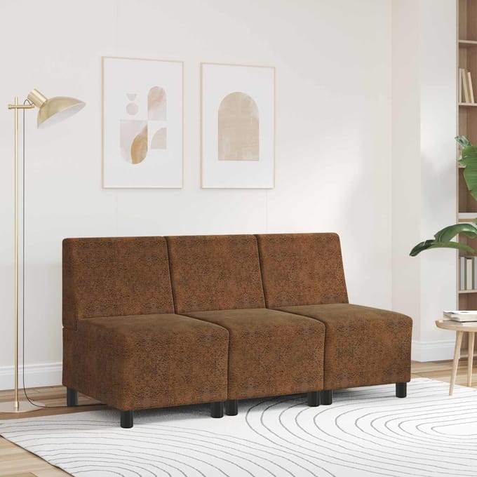 vidaXL Modulaire Sofa Eenheid Armless Bruin 55 x 74 x 82 cm