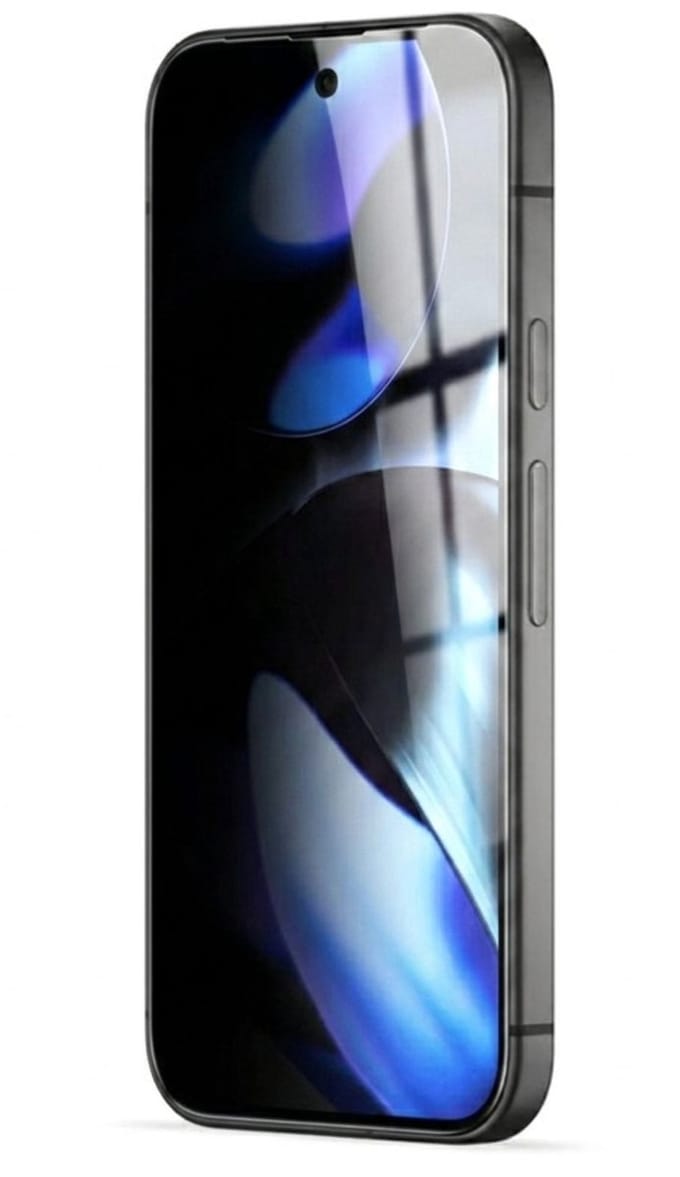 3mk, Screenprotector Gehard Glas geschikt voor Google Pixel 9 Pro Anti-spy, Transparant zwart