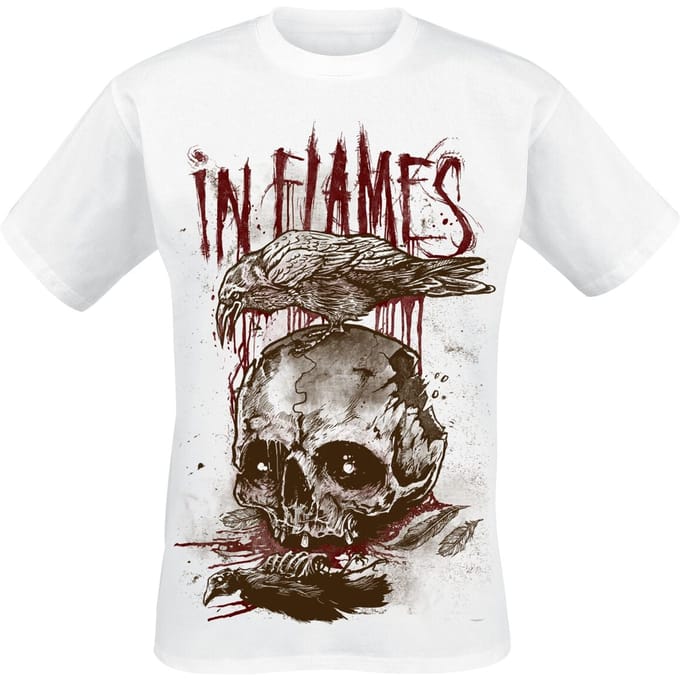 In Flames T-shirt - All For Me - S tot XXL - voor Mannen - wit