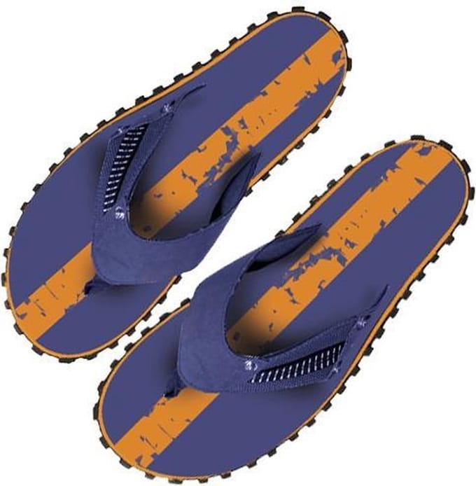 BECO Teenslippers - Heren - Donkerblauw/oranje - Maat 45