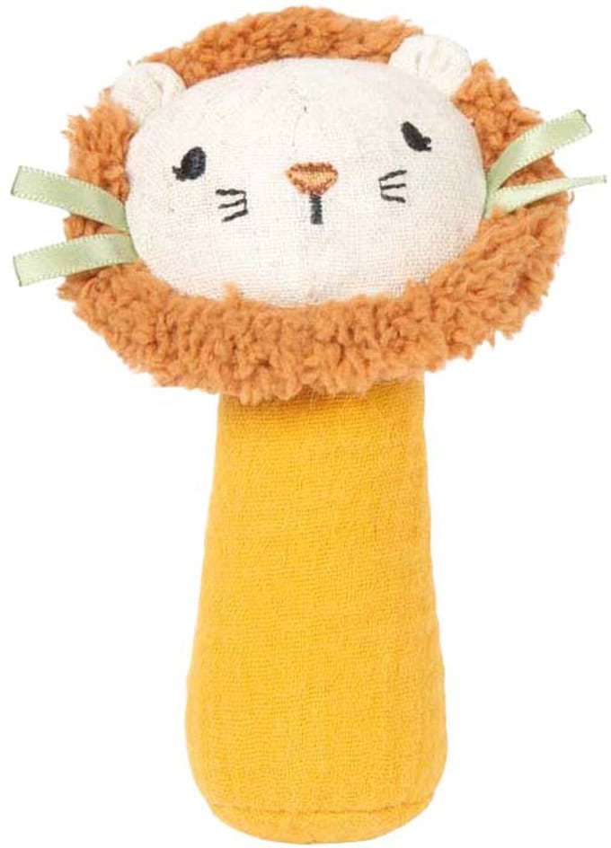 Small Foot - Stoffen Grijpspeelgoed met Rammelaar Kleine Leeuw