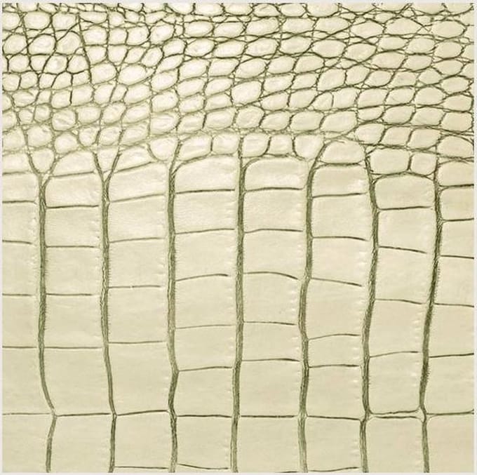 Daff  Leatherixx Gator - Onderzetter - Leder - 10 x 10 cm - Ivory