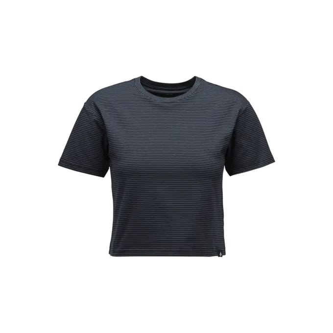 Korte gestreepte t-shirt voor dames Black Diamond