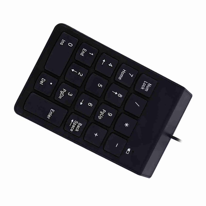 Pavé numérique USB Mini pavé numérique pavé numérique 18 touches clavier pour ordinateur portable ordinateur de bureau Pro blanc