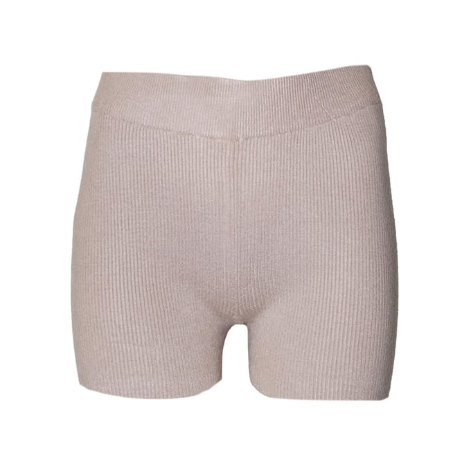 Brave Soul Ribgebreide korte broek dames/dames (Taupe)