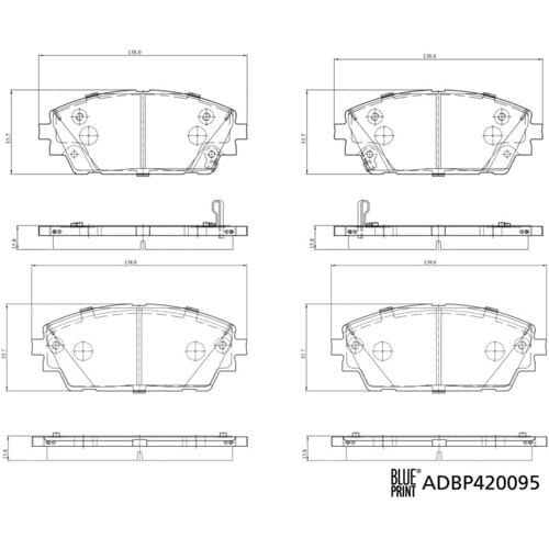 Remblokset, schijfrem BLUE PRINT ADBP420095