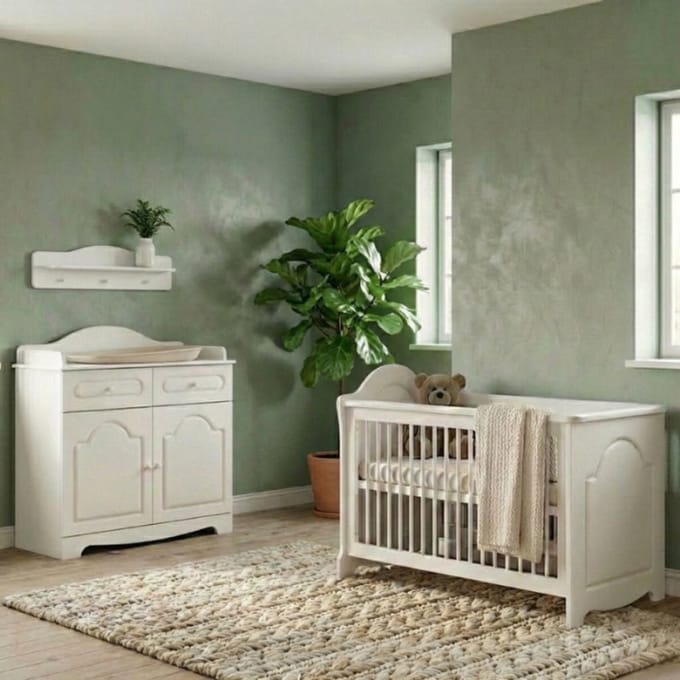 Born Lucky Ohio Babykamer 2-Delig – Ledikant en Commode – Vanaf Geboorte tot ca. 2,5 Jaar