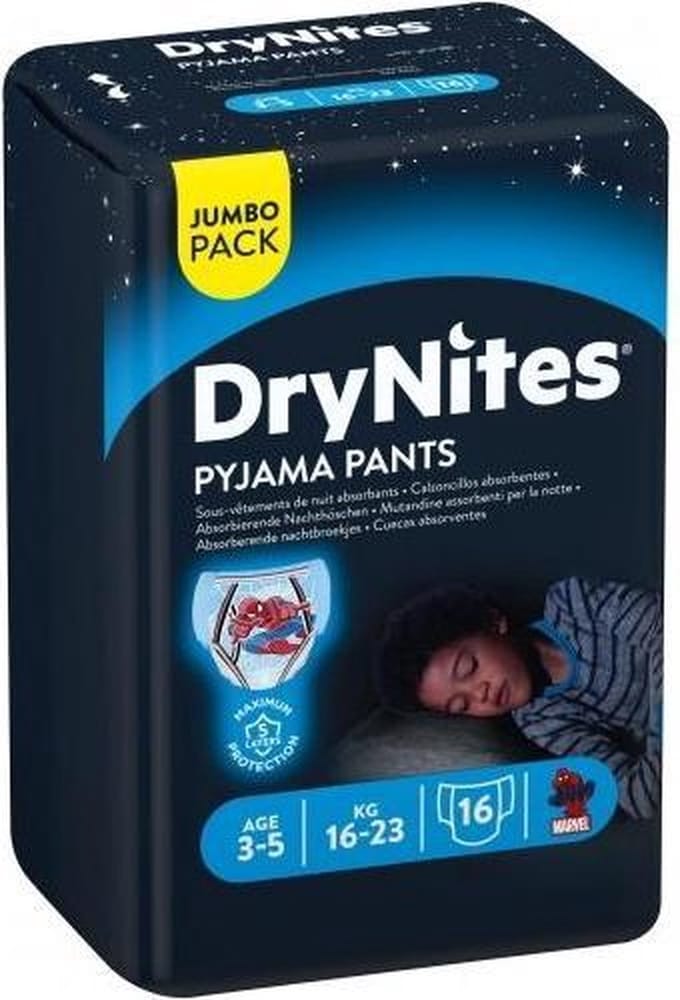 Drynites luierbroekjes - jongens - 3 tot 5 jaar - 16 stuks (1x16)