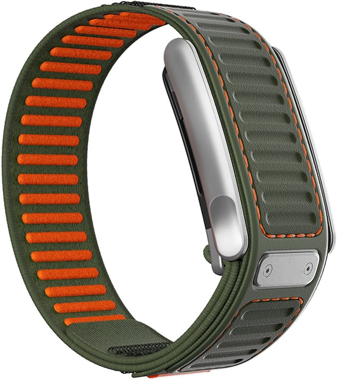 Strap-it Hybrid bandje Nylon geschikt voor WHOOP MG - Groen