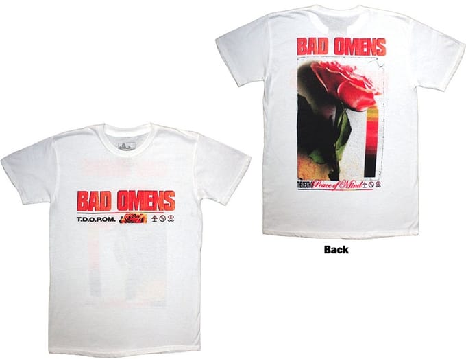 Bad Omens - Flower Heren T-shirt - S - Wit