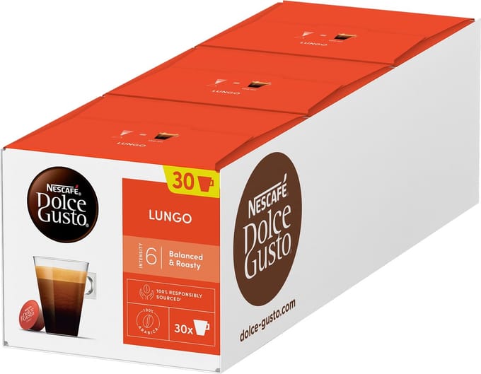 Nescafé Dolce Gusto capsules Lungo - 90 koffiecups voor 90 koppen koffie