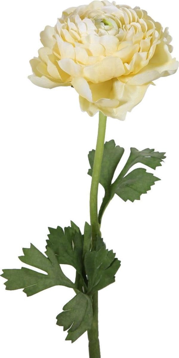 Viv! Home Luxuries Ranonkel - zijden bloem - lichtgeel - 49cm
