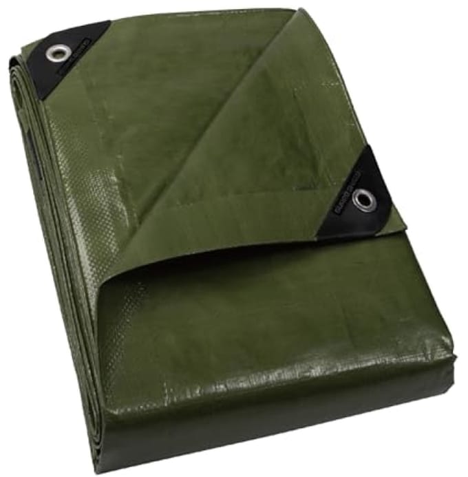 Afdekzeil waterdicht 3x4 m groen - 120 g/m² polyester scheurbestendig UV-gestabiliseerd met aluminium ogen