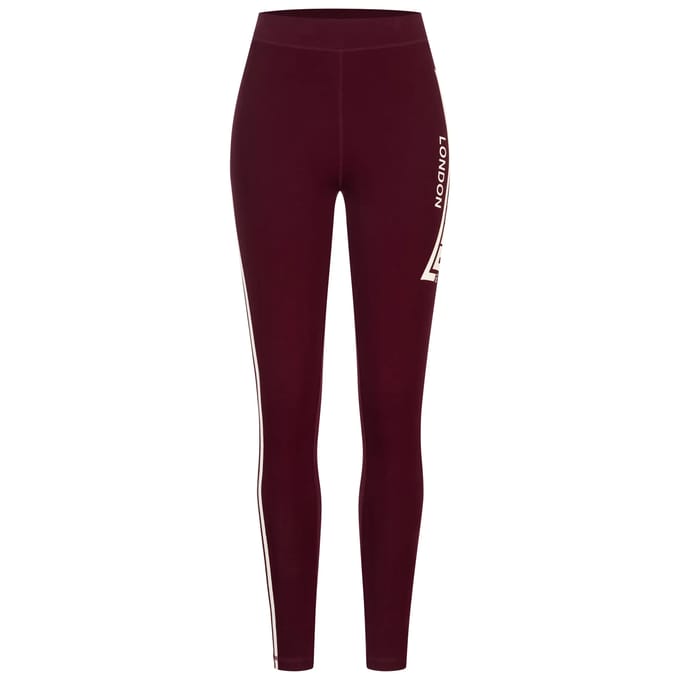 Lonsdale Damen Lowstoft Leggings Oxblood/Ecru-XXL