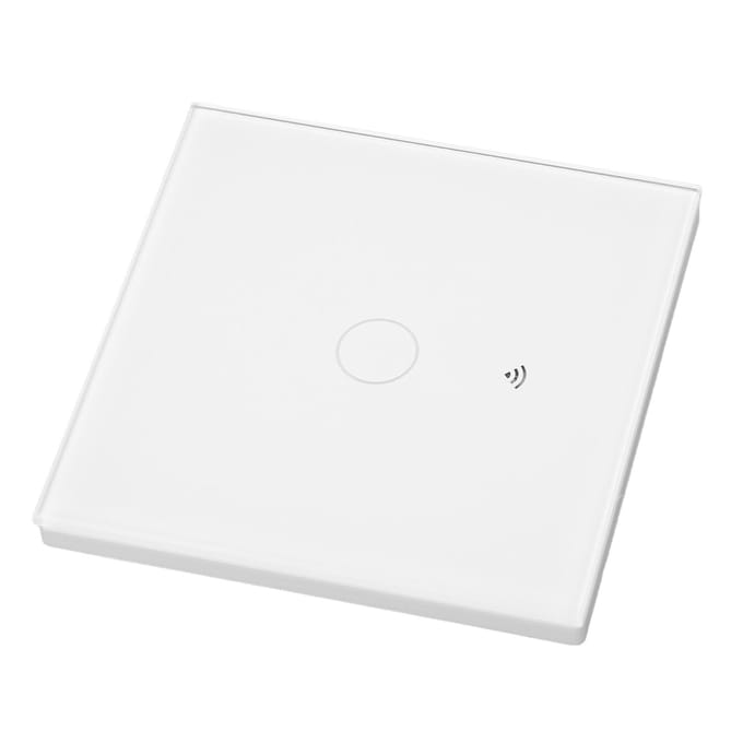 WiFi RF Lichtschakelaar Touch Control Waterdicht Glazen Paneel Ondersteunt Spraakbesturing Slimme Muurverlichting white