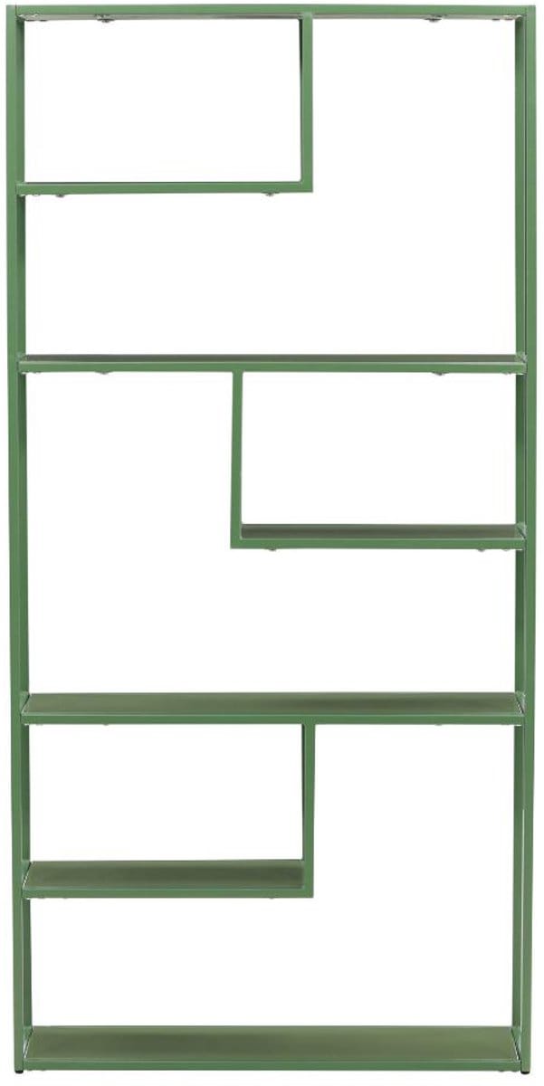 Staal wandkast 2 planken groen.