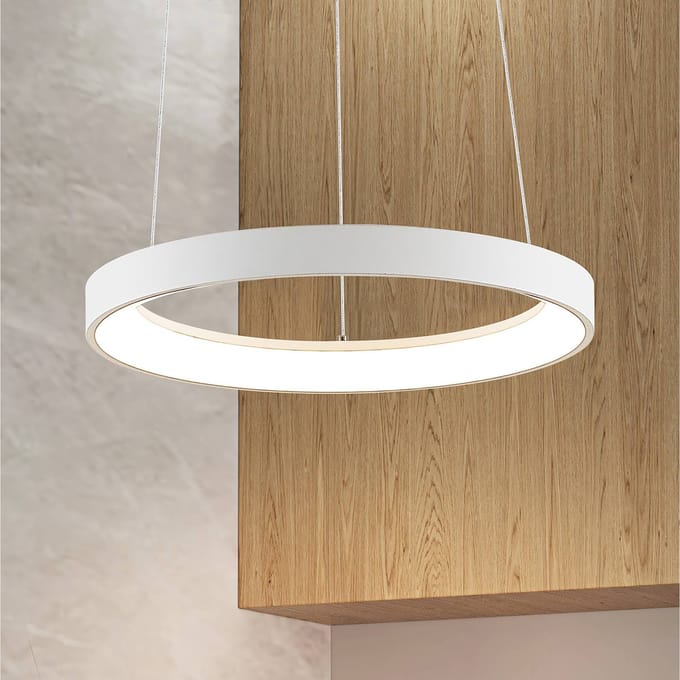 Arcchio LED hanglamp Vivy, Ø 38 cm, wit, metaal