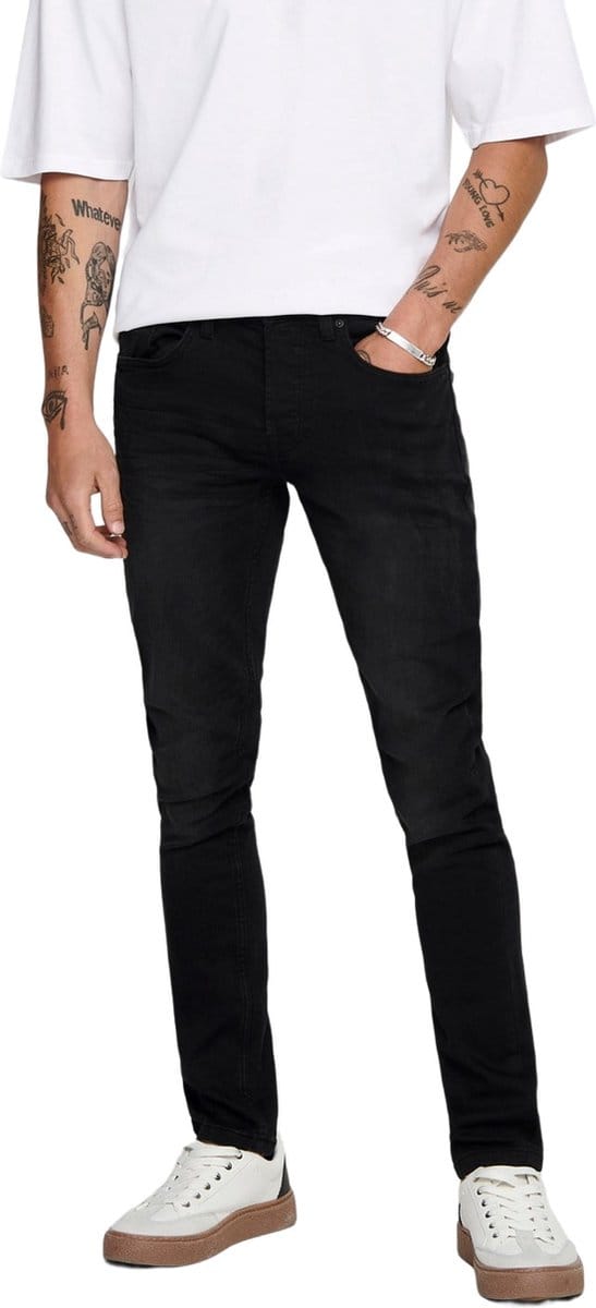 ONLY&SONS - ONSLOOM SLIM BLACK JOG 7451 PIM DNM NOOS - Heren - Jeans