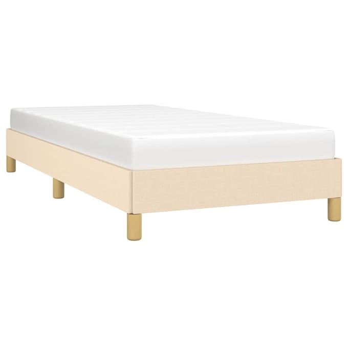 vidaXL - Bedframe - zonder - matras - 90x190 - cm - stof - crèmekleurig