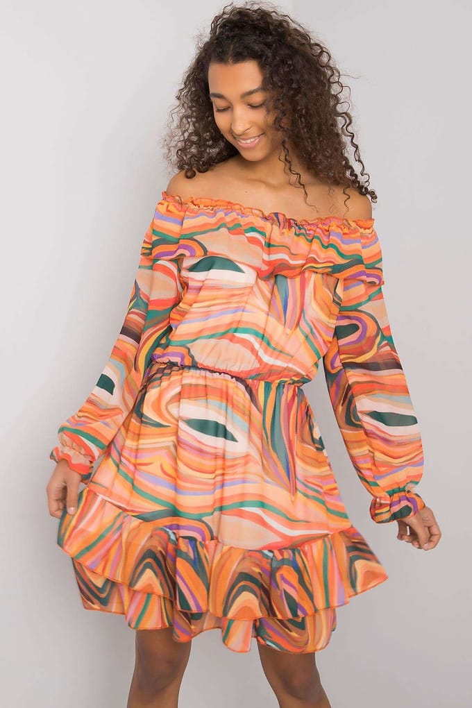 Ocean Flow Dress - Orange / One Size