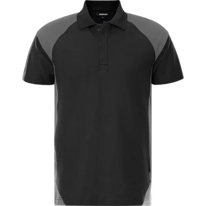 Fristads Heavy poloshirt 7047 GPM - Zwart/Grijs - M