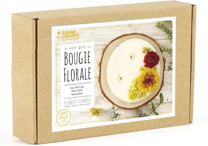 Graine Creative creatieve kaarsen maken set bloemen sojawas DIY.