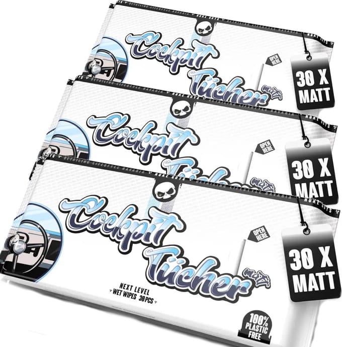 Nuke Guys Cockpit doekjes set van 3 x 30 stuk. Mat