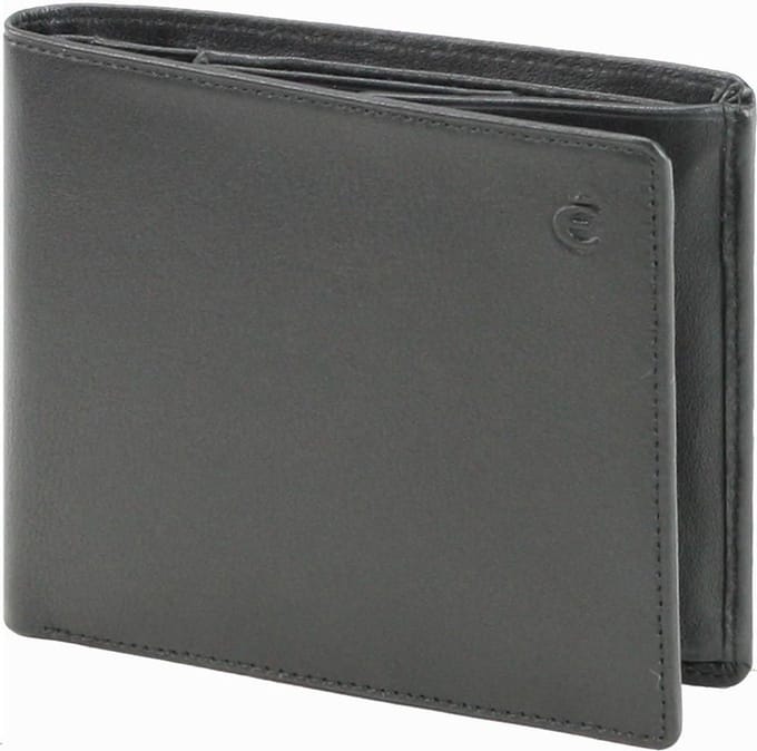 Esquire Logo Portemonnee II Leer 12 cm - Jongens - Horizontaal - schwarz