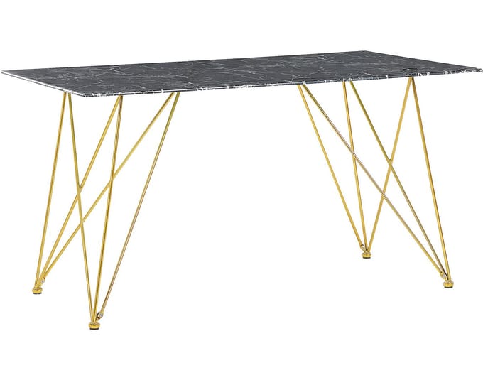 KENTON - Eettafel - Wit - 80 x 140 cm - Veiligheidsglas