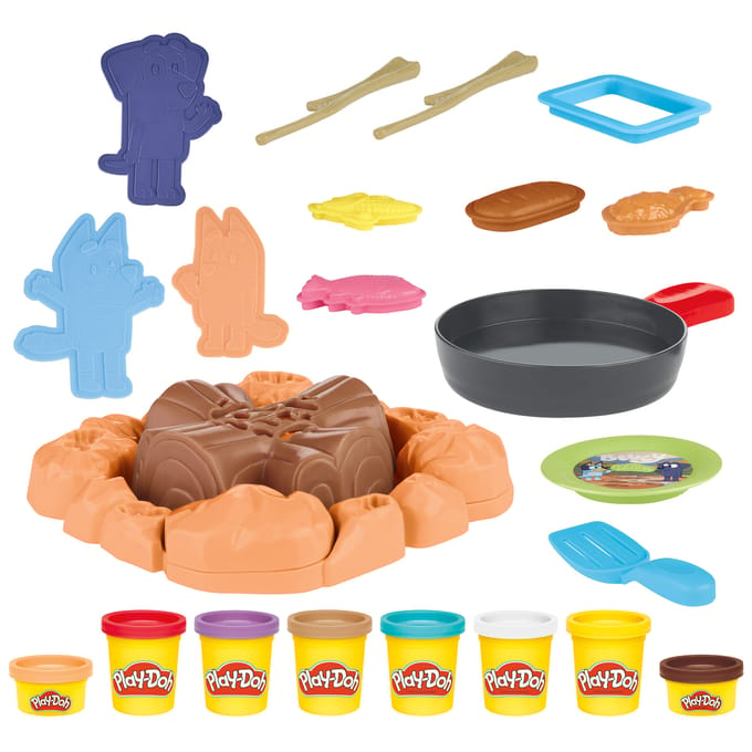 Playdoh Bluey goes camping playset