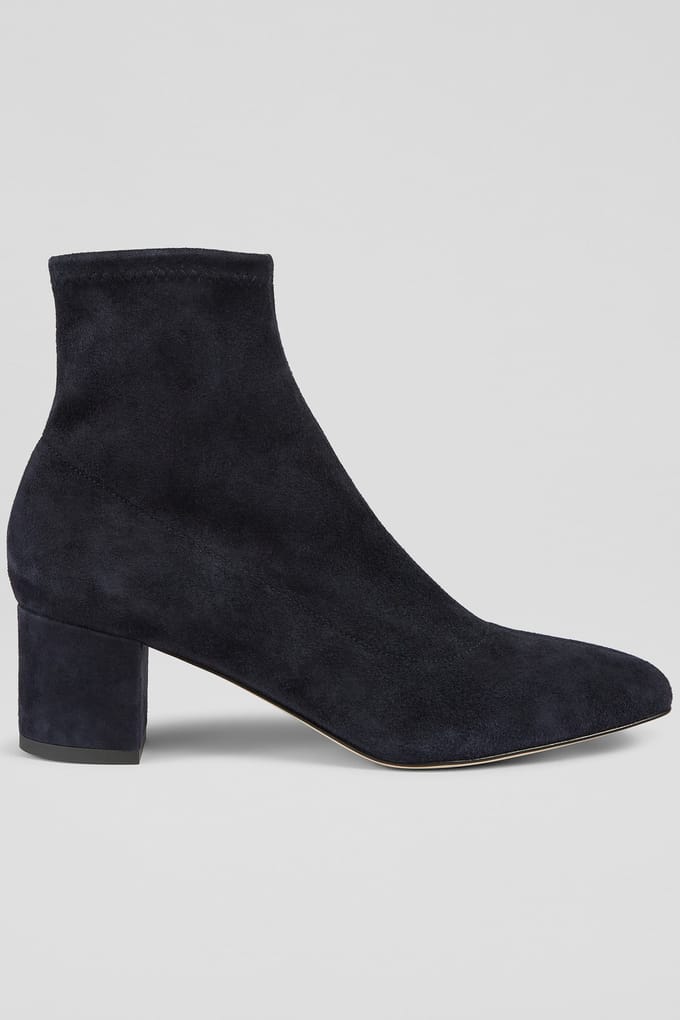 LK Bennett Ab Grove Stretch Boot Navy Größe: 35 | Stiefel Outlet | Damen | Blau