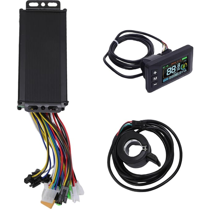 Elektrische Scooter Controller 22A Sinusgolf 3 Modus Controller met GD02 LCD Kleurendisplay Paneel 130X black