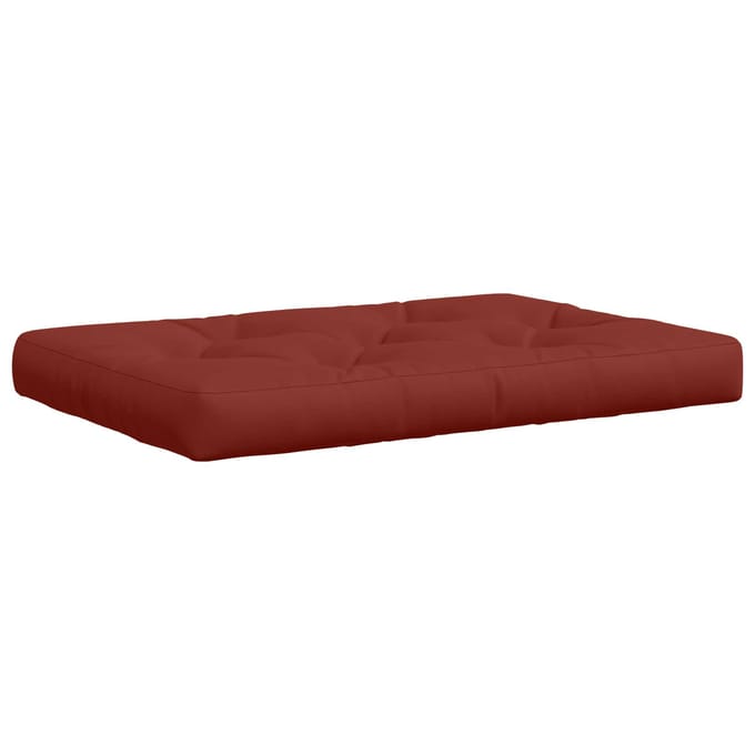 vidaXL - Pallet - Zitkussen - VIANEN - 100% - Polyester - Rood - 120 - x - 60 - x - 12 - cm