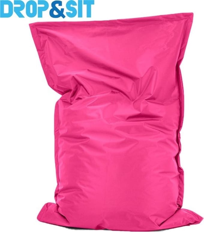 Drop & Sit - Zitzak - Fuchsia - 100x150 cm - Voor binnen en buiten