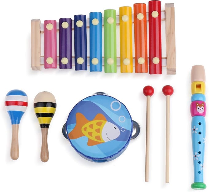 Muziekinstrumentenset voor Kinderen met Draagtas Educatief Speelgoed