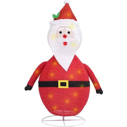 vidaXL - Kerstman - decoratief - LED - 90 - cm - luxe - stof