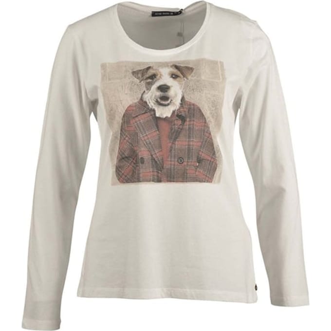 River Woods Crew Neck Tee Ls + Deco White Taglia: S | Maglie a manica lunga Outlet | Donna | Bianco
