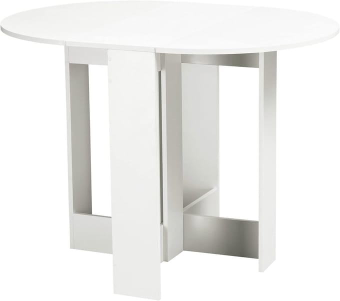 Ruimtebesparende Klaptafel voor Eetkamer - Wit 104 x 76 cm