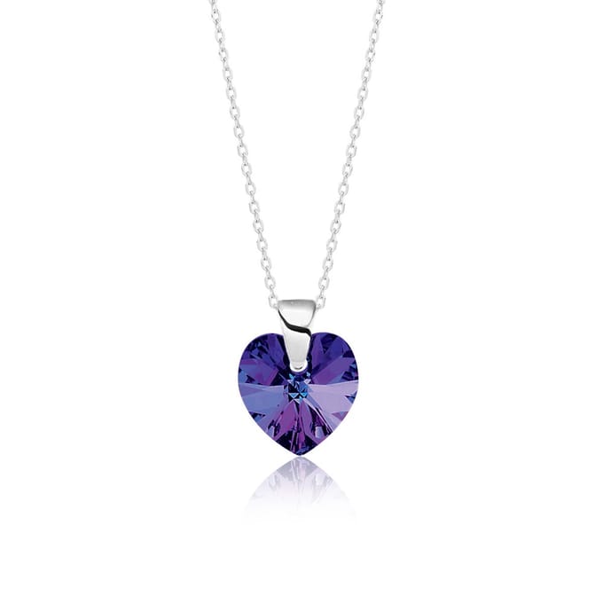 Montebello Ketting Aliou - 925 Zilver - Swarovski - Hart - ∅10mm - 45cm