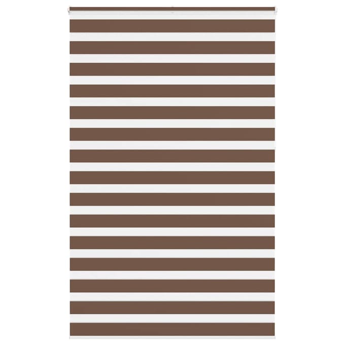 vidaXL - Zebra - rolgordijn - 145x230 - cm - stofbreedte - 140,9cm - polyester - bruin