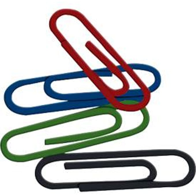 Paperclips, 26 mm, in kleur gelakt,  500 st.
