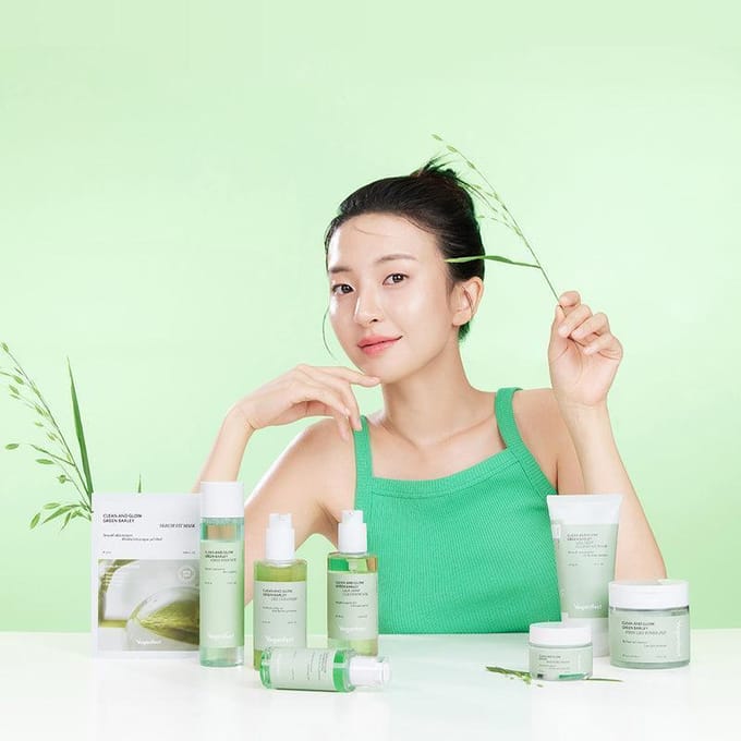 [Veganifect] Clean And Glow Groene Gerst Gel Reiniger 205ml white