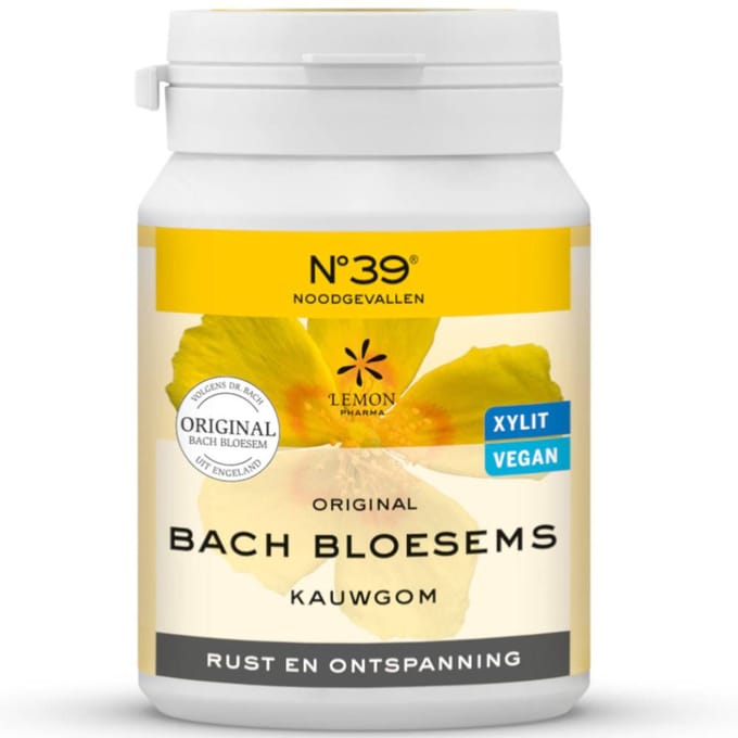 Bach Bloesem Bach Bloesem kauwgom nr. 39 rust en ontspanning 40 Stuks