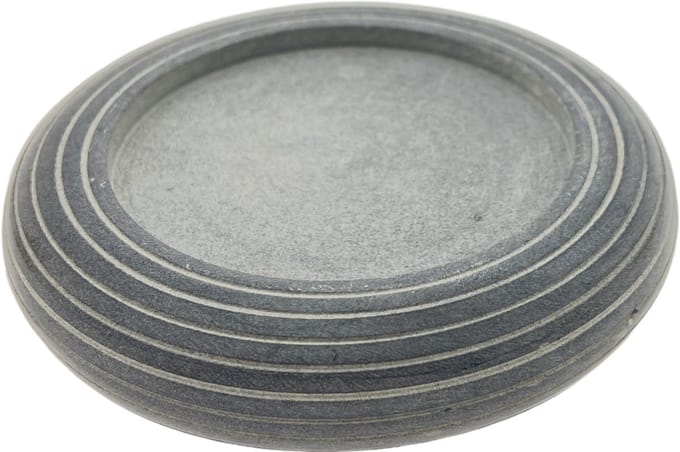 PTMD - Kaarsenhouder Voor Stompkaars - Speksteen - Ø 12 x 2.5 cm