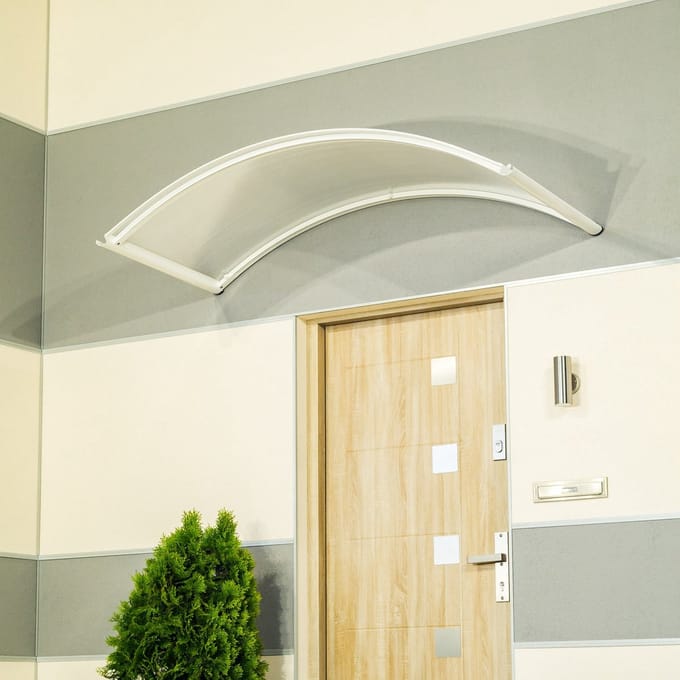 Deurluifel Boog 130 x 70 cm wit