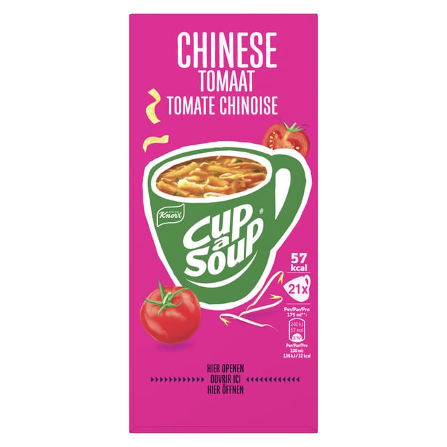 Knorr | Cup-A-Soup Chinese Tomaat | 21 x 175 ml