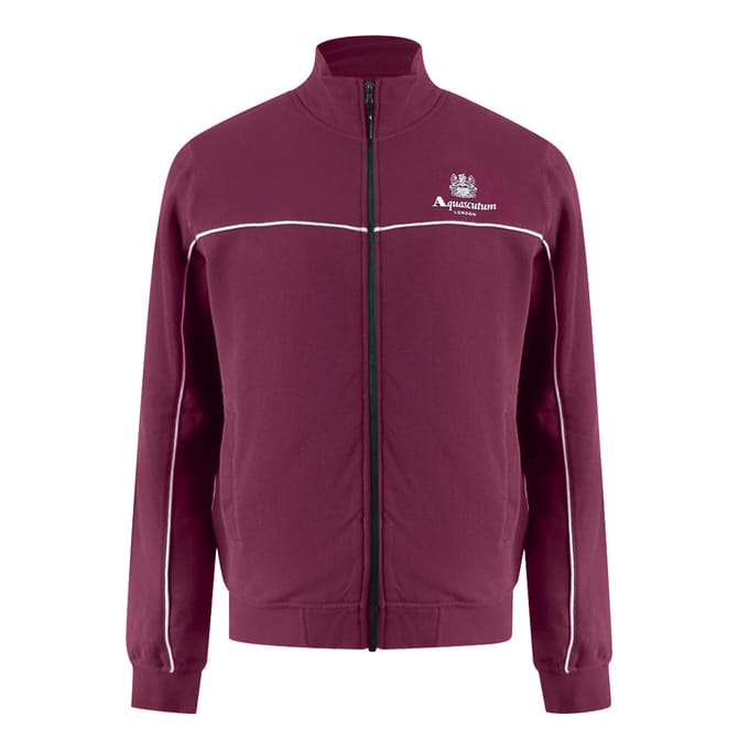 Aquascutum Active Piping Mock Neck Cordovan Fleece