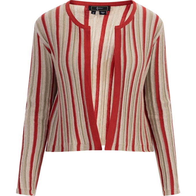 Faina Vest Dames Rood Veelkleurig