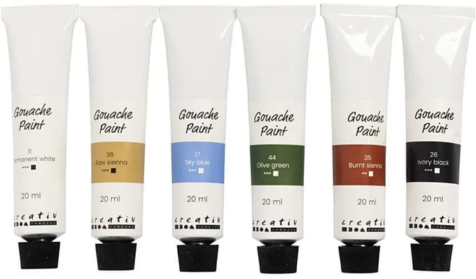CC Gouacheverf Natuurlijke Kleuren 6x20ml
