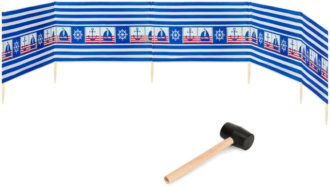 Garronda Strand Windscherm Met Stokken - Windscherm Strand – Windscherm – Rubberen hamer – GD-EX-Wb-6m